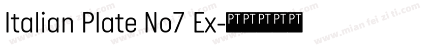 Italian Plate No7 Ex字体转换